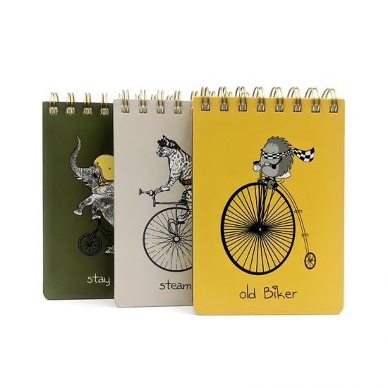 A6 wire o binding stone paper notebook